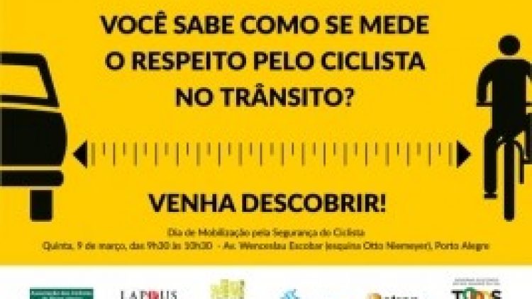 Porto Alegre terá Dia de Mobilização pela Segurança do Ciclista