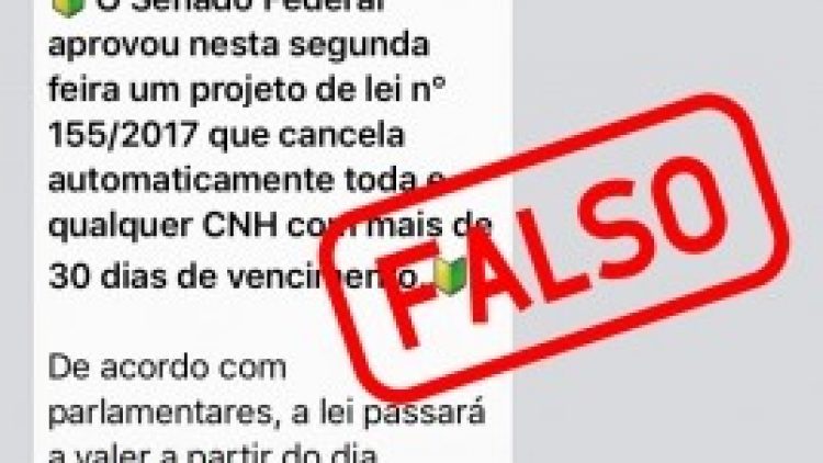 Detran/RS alerta para boato sobre cancelamento da CNH