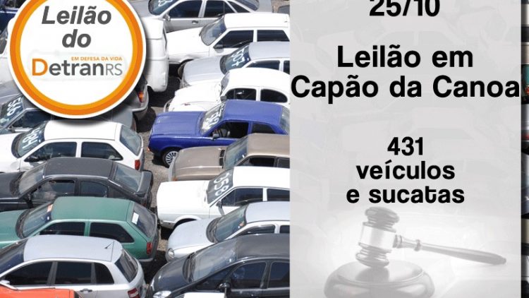 Detran/RS promove leilão de veículos e sucatas em Capão da Canoa