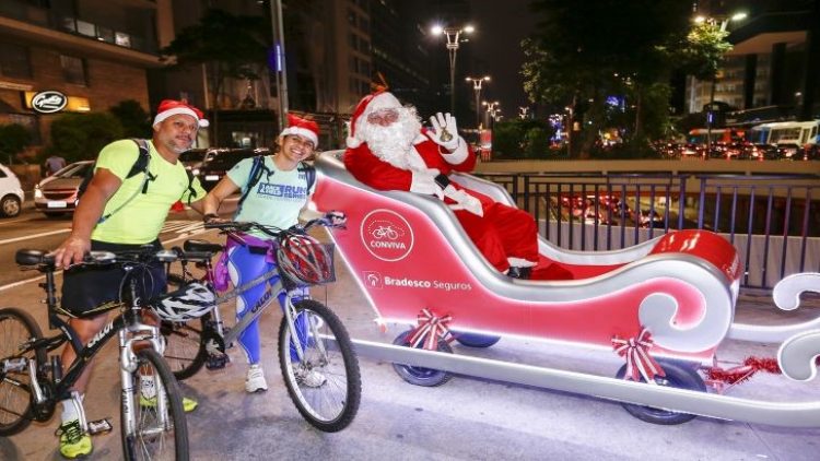 Trenó Iluminado da Bradesco Seguros leva a magia do Natal para a CicloFaixa de Lazer de São Paulo