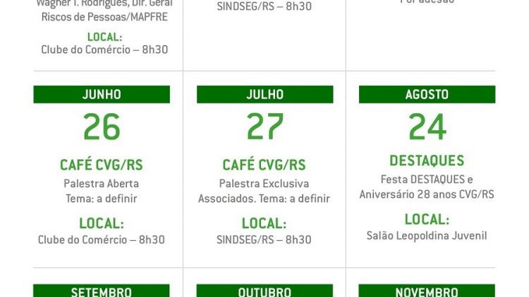 Agenda de Eventos do CVG/RS